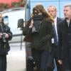 Carla Bruni-Sarkozy lors des obsèques de Kate Barry en l'église Saint-Roch à Paris le 19 décembre 2013