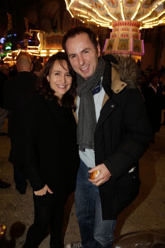 Jean-Philippe Doux et sa femme Solène Chavanne à la soirée d'inauguration de "Jours de Fêtes" au Grand Palais à Paris, le 19 décembre 2013