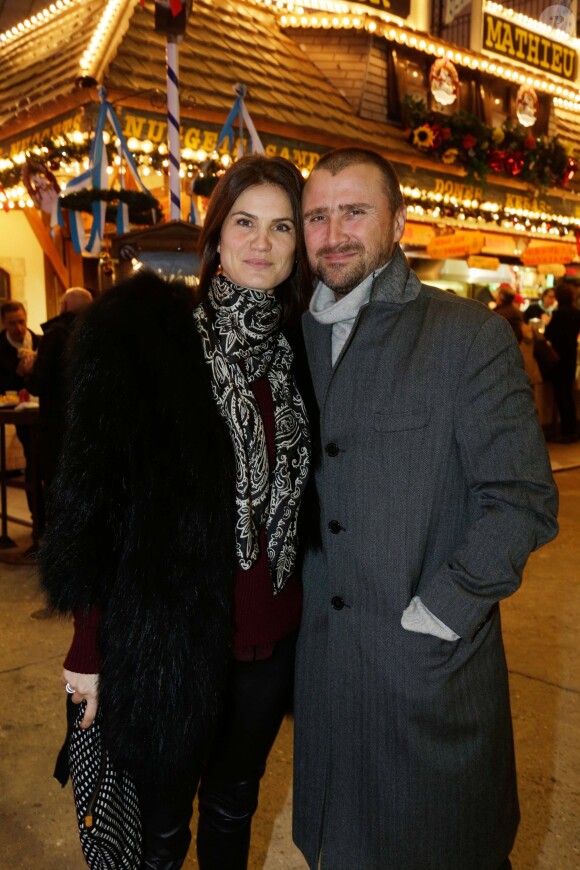 Alexandre Brasseur et sa femme à la soirée d'inauguration de "Jours de Fêtes" au Grand Palais à Paris, le 19 décembre 2013
