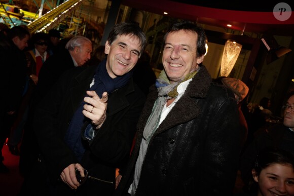 Tex et Jean-Luc Reichmann à la soirée d'inauguration de "Jours de Fêtes" au Grand Palais à Paris, le 19 décembre 2013