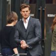 Jamie Dornan sur le tournage du film Fifty Shades of Grey à Vancouver, le 19 décembre 2013.