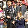 Please hide the children's faces prior to the publication. Blonde Beauty Heidi Klum and her beau Martin Kristen take her kids, Helene, Henry, Leni and Johan to the Grove where the family walked around for some Holiday shopping and enjoyed a bus ride together in West Hollywood, Los Angeles, CA, USA on December 21, 2013. Photo by GSI/ABACAPRESS.COM22/12/2013 - Los Angeles