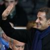 Nicolas Sarkozy au Parc des Princes (Paris) pour le match PSG-Lille, le dimanche 22 décembre 2013.