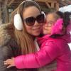 Mariah Carey avec sa fille Monroe à Aspen, le 23 décembre 2013.