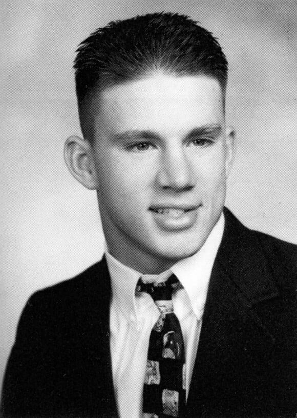Channing Tatum lors de sa Senior Year en 1998, dans le Yearbook de la Tampa Catholic High School.