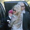 Fergie s'est rendue chez ses parents Theresa Ann et Jon Patrick Ferguson pour Noël, avec son mari Josh Duhamel et leur fils Axl. Los Angeles, le 25 décembre 2013.