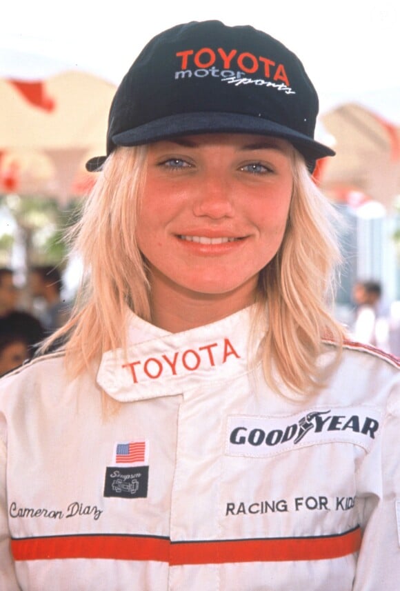 Cameron Diaz lors d'une course automobile le 24 mars 1995.
