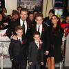 David Beckham, Brooklyn Beckham, Cruz Beckham, Romeo Beckham et Victoria Beckham - Première du film "The Class of 92" à Londres, le 1er décembre 2013.