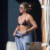 Jennifer Aniston, sirène en bikini, lors de ses vacances à Los Cabos (Cabo San Lucas) au Mexique avec son amoureux Justin Theroux et ses amis, le 29 décembre 2013.