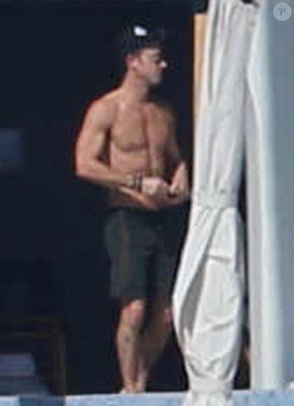 Justin Theroux lors de ses vacances à Los Cabos (Cabo San Lucas) au Mexique avec son amoureuse Jennifer Aniston et ses amis, le 29 décembre 2013.