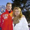 Michael Schumacher et sa femme Corinna à Madonna di Campiglio, le 12 janvier 2005
