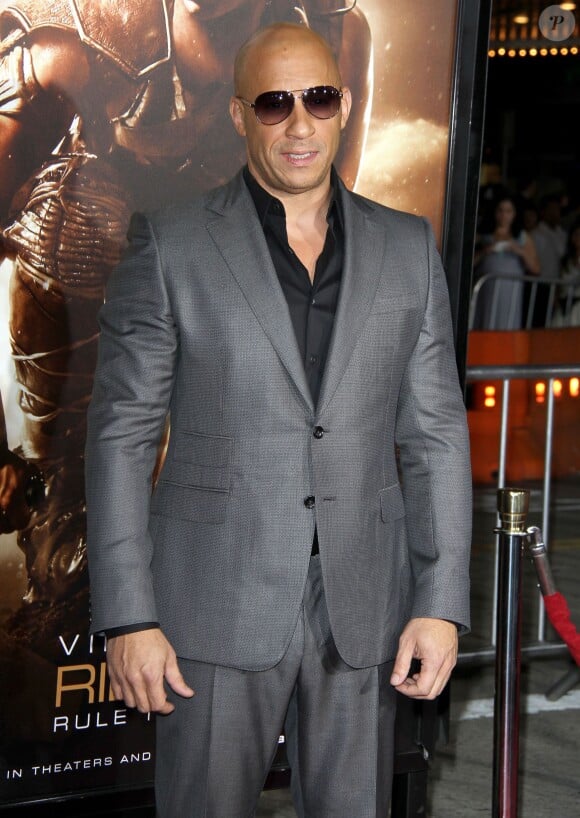 Vin Diesel lors de la présentation du film "Riddick" à Los Angeles le 28 août 2013
