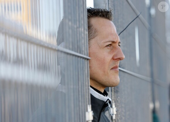 Michael Schumacher à Valence, le 1er février 2010