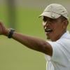 Barack Obama s'offre une partie de golf à Mid Pacific Country Club, le 1er janvier 2014.