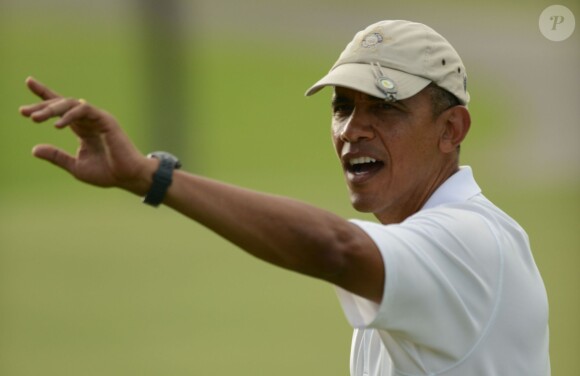 Barack Obama s'offre une partie de golf à Mid Pacific Country Club, le 1er janvier 2014.