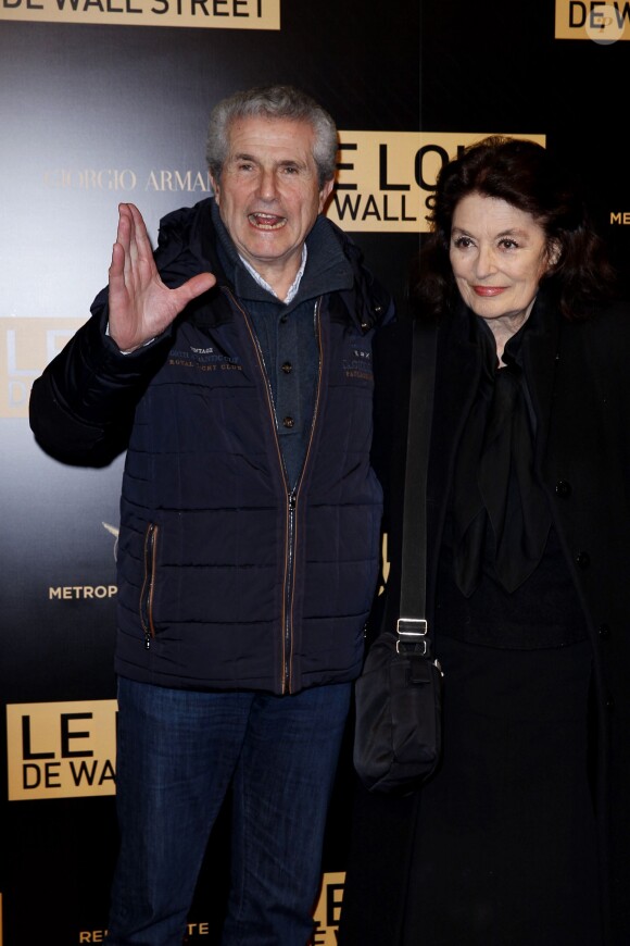 Claude Lelouch et Anouk Aimée - Avant-première du film "Le loup de Wall Street" au cinéma Gaumont Opéra Capucines à Paris, le 9 décembre 2013.