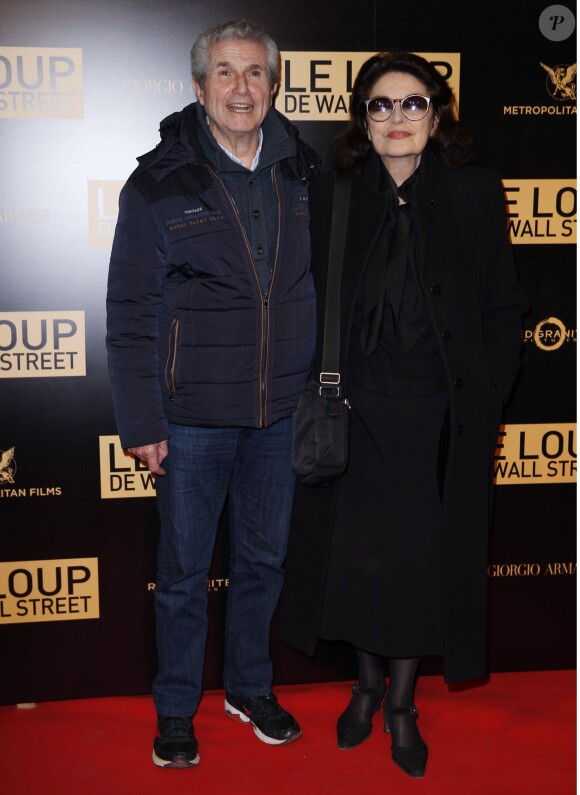 Claude Lelouch et Anouk Aimée - Avant-première du film "Le loup de Wall Street" au cinéma Gaumont Opéra Capucines à Paris, le 9 décembre 2013.