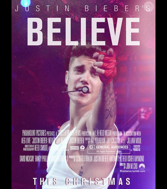Believe, le film de Justin Bieber, sorti le 25 décembre 2013.