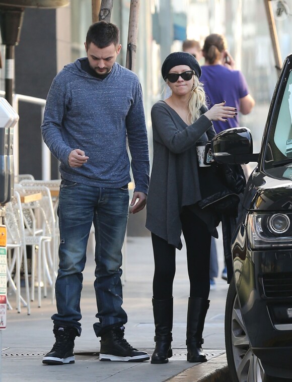Exclusif - Christina Aguilera fait du shopping avec son amoureux Matthew Rutler à West Hollywood, le 8 janvier 2014.
