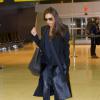 Victoria Beckham à l'aéroport JFK, s'apprête à quitter New York. Le 11 janvier 2014.