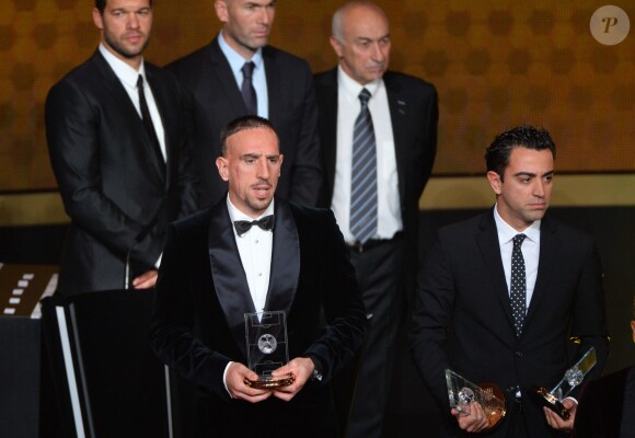Franck Ribéry lors de la cérémonie du Ballon d'Or au Palais des Congrès de Zurich, le 13 janvier 2014