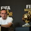 Franck Ribéry lors de la conférence de presse du Ballon d'Or au Palais des Congrès de Zurich, le 13 janvier 2014