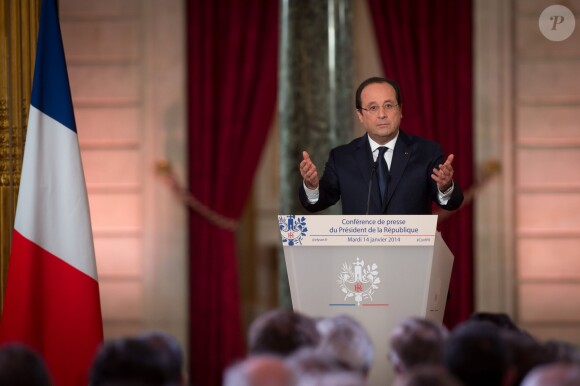 Conférence de rpesse de l'Elysée, le 14 janvier 2014. 