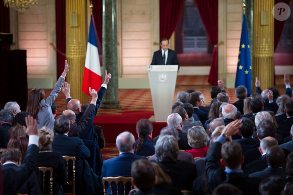 Conférence de rpesse de l'Elysée, le 14 janvier 2014. 