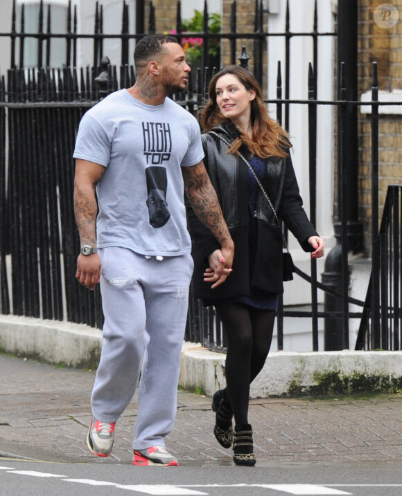 David McIntosh et Kelly Brook, de sortie à Londres. Le 15 janvier 2014.