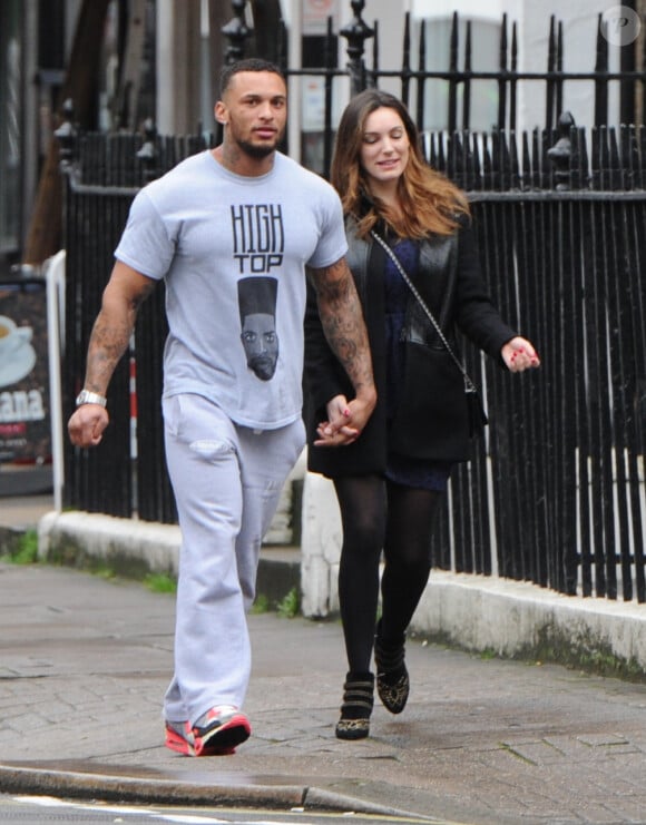 David McIntosh et Kelly Brook, de sortie à Londres. Le 15 janvier 2014.