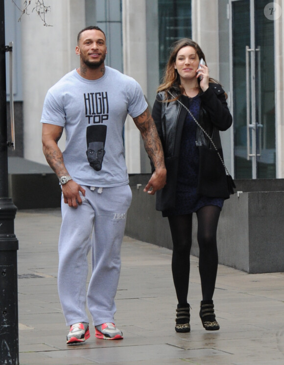 David McIntosh et Kelly Brook, de sortie à Londres. Le 15 janvier 2014.