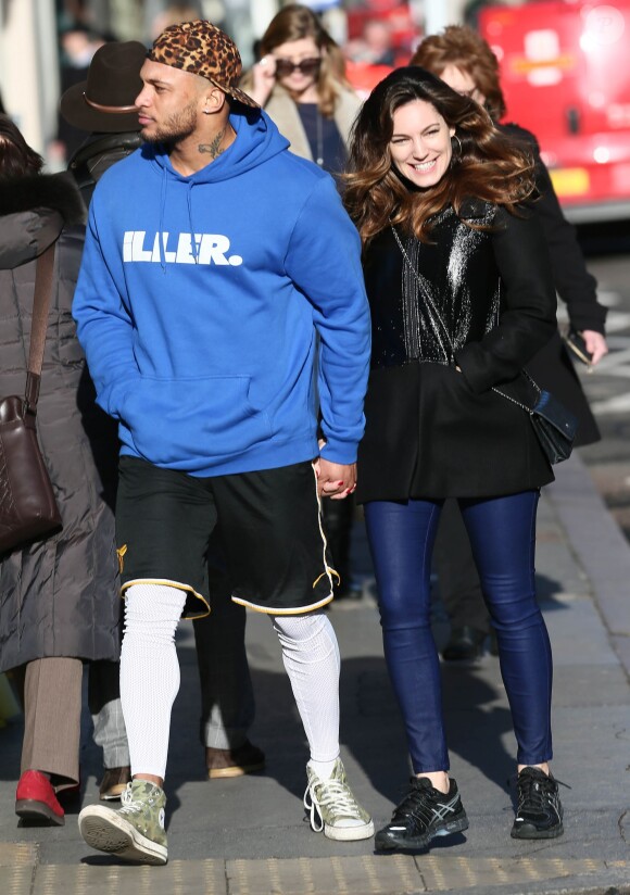 David McIntosh et Kelly Brook à Londres, le 13 janvier 2014.