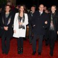  La princesse Stéphanie de Monaco, Pauline Ducruet, le prince Albert II et la princesse Charlene ont posé à leur arrivée au chapiteau Fontvieille, le 16 janvier 2014, pour l'inauguration du 38e Festival International du Cirque de Monte-Carlo. 