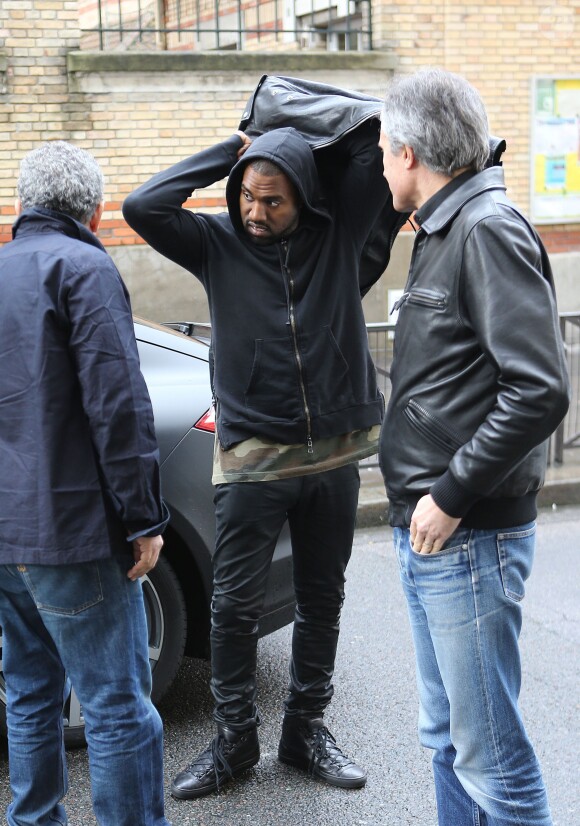 Exclusif - Kanye West, de retour à Paris. Le 16 janvier 2014.