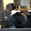 Exclusif - Kanye West fait du shopping dans une boutique A.P.C à Paris, le 16 janvier 2014.