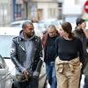 Exclusif - Kanye West, de retour à Paris, s'accorde une petite virée shopping. Le 16 janvier 2014.