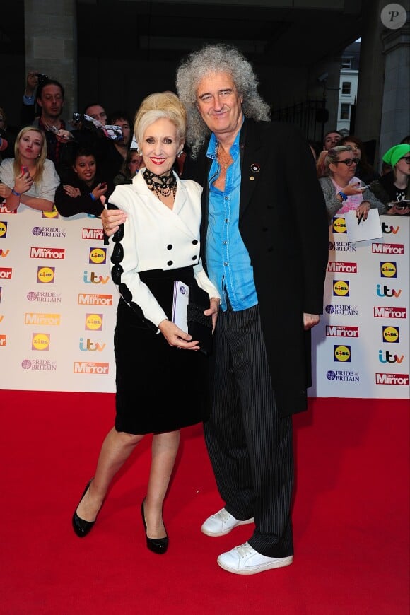 Brian May et Anita Dobson à Londres le 7 octobre 2013.