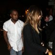 Kim Kardashian et  Kanye West retrouve leur cantine préférée ! Le couple a dîné chez Ferdi, dans le centre de Paris, le 18 janvier 2014. et sa compagne