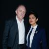 Francois-Henri Pinault et sa femme Salma Hayek - People au defile Homme Saint Laurent Automne/Hiver 2014-2015 a Paris, le 19 janvier 2014.