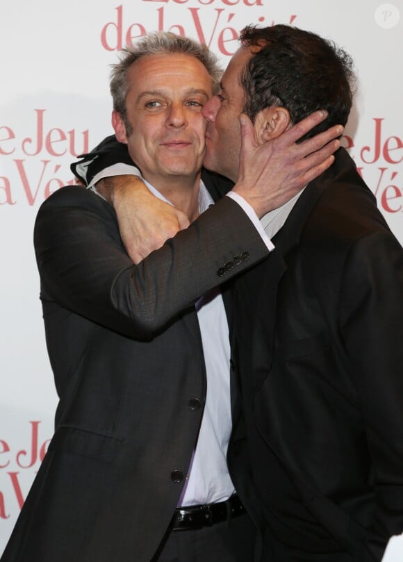 David Brécourt et Christian Vadim lors de l'avant-première du Jeu de la vérité au Gaumont Opéra Capucines à Paris le 20 janvier 2014