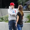 Olivia Wilde (enceinte) et son fiancé Jason Sudeikis à Los Angeles, le 18 janvier 2014.