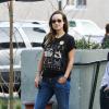 Olivia Wilde (enceinte) Jason Sudeikis à Los Angeles, le 18 janvier 2014.