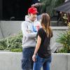 Olivia Wilde (enceinte) et son fiancé Jason Sudeikis à Los Angeles, le 18 janvier 2014.