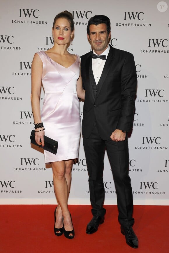 Luis Figo et sa femme Helen Svedin - Gala "Inside The Wave" de la marque IWC Schaffhausen à l'occasion du Salon International de la Haute Horlogerie à Genève le 21 janvier 2014.