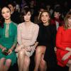 Olga Kurylenko, Paz Vega, Clotilde Courau et Marie-Josee Croze assises au premier rang du Défilé Elie Saab Haute Couture printemps/été 2014 organisé à Paris le 22 janvier 2014