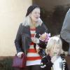 Exclusif - Tori Spelling et son mari Dean McDermott emmènent leurs enfants Stella et Liam chez le dentiste à Los Angeles, le 14 janvier 2013.