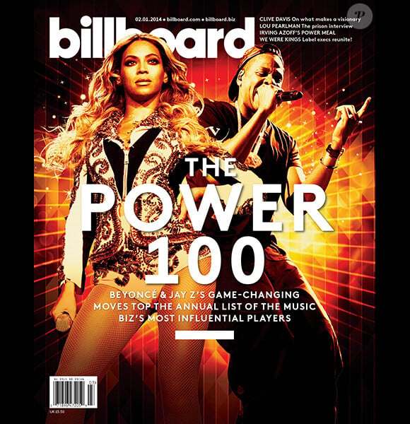 Beyoncé et Jay Z, en couverture du numéro spécial du magazine Billboard qui dévoile sa liste des 100 personnes les plus influentes de l'industrie musicale.