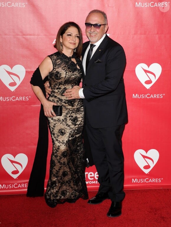 Gloria Estefan et Emilio Estefan lors du gala MusiCares Person of the year à Los Angeles, le 24 janvier 2014.