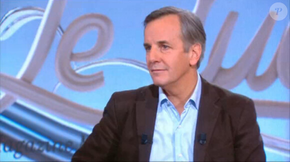 Le journaliste Bernard de la Villardière, en interview pour Le Tube, sur Canal+, le samedi 25 janvier 2014.