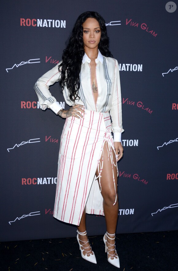 Rihanna assite au Roc Nation Pre-Grammy Brunch à Beverly Hills, le 25 janvier 2014.